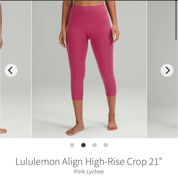 lululemon athletica Pants - Lululemon align NWT size 6 crop (21") pink lychee